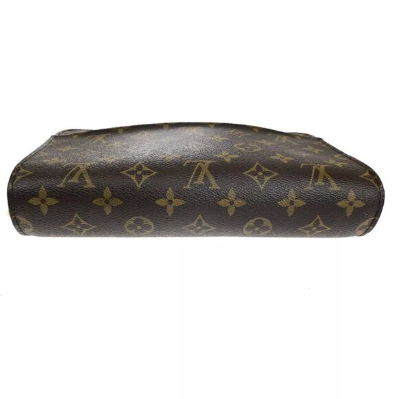 LOUIS VUITTON Orsay Clutch Hand Bag Monogram Leather Brown France - Picture 5 of 14
